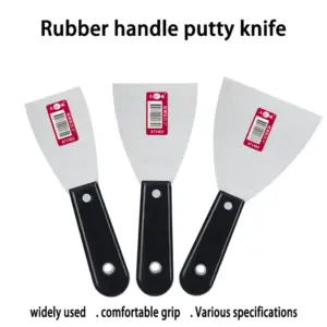 Rubber Handle Putty Knife Putty Scraping Plastering Wall Painting Auto Repair Cleaning Scraper Bricklayer Painting Barbecue