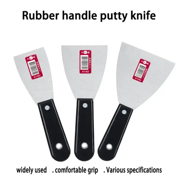 Rubber Handle Putty Knife Putty Scraping Plastering Wall Painting Auto Repair Cleaning Scraper Bricklayer Painting Barbecue