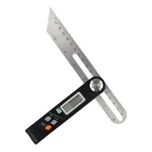 Precise Digital Protractor Angle Finder Metric and Imperial Units with 360 Degree Rotation and Engraving Scale