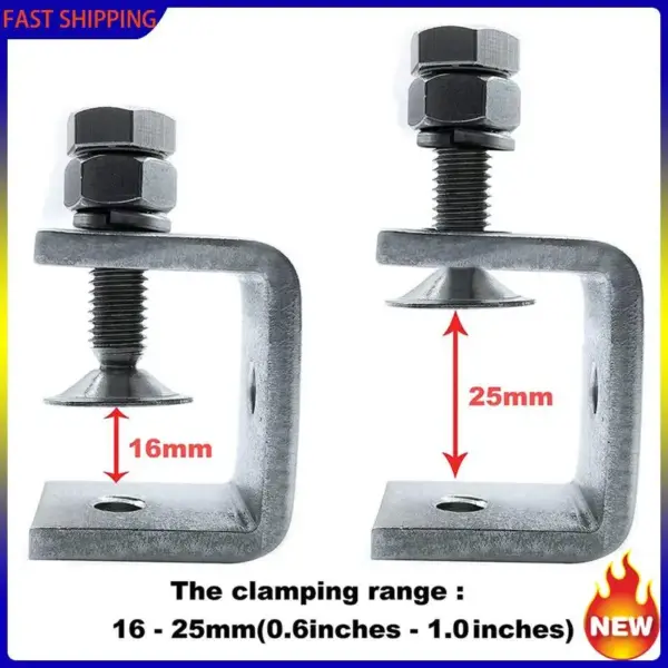 Especial 16PCS 16-25Mm Heavy Duty Woodworking Clamp Set 304 Stainless Steel C Clamp Tiger Clamp Tools For Welding/Carpenter