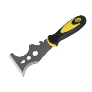 Multifunctional Paint Scraper Putty Knife, Essential Tool for Wallpaper Grout Decoration, Dual Color Handle Easy to Clean