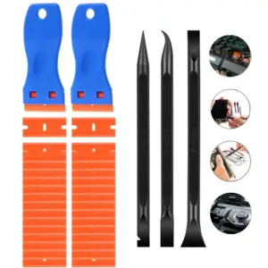 Plastic Scrapers Non-Scratch Scraper Tool for Tight Spaces Multi-Purpose Label Scraper Pen-Shaped for Car Cleaning Kit 3-35Pcs