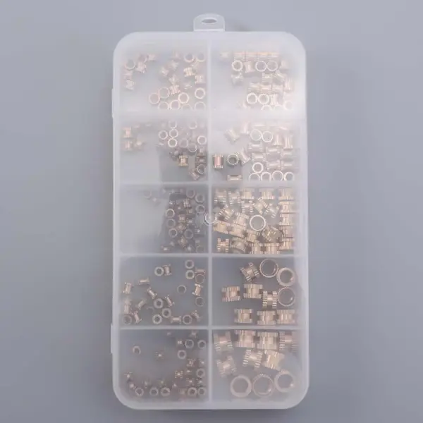 220Pcs Brass Brass Heat Insert Nuts Knurled Surface M2 M2.5 M3 M4 M5 M6 Heat Set Insert Nuts Wear-resistant Double Twill Thread