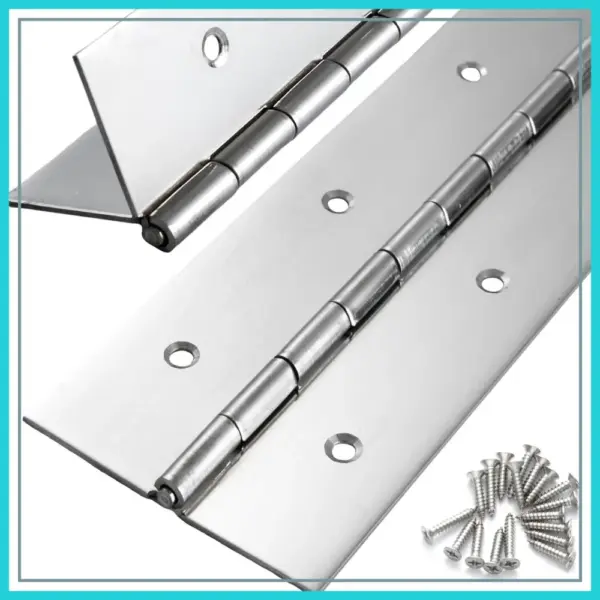2 Pcs Heavy Duty Stainless Steel Piano Hinge 48" x 3" x 0.060" for Cabinet Door Toolbox Furniture
