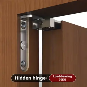 1 Pair Hidden Door Hinge Three-dimensional Adjustable Upper And Lower Shafts Heavy-duty Concealed Room Door
