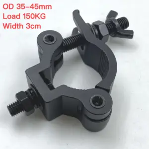 Stage Truss Clamp For Lighting Heavy Duty Aluminum OD 35-45mm Pipe Clamp Half Coupler Fixture 150KG Load Capacity Tube Fitting