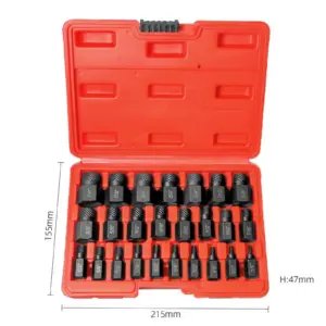 Hex Head Screw Extractor Set MultiSpline Design for Removing Broken Screws Bolts Studs and Threaded Components
