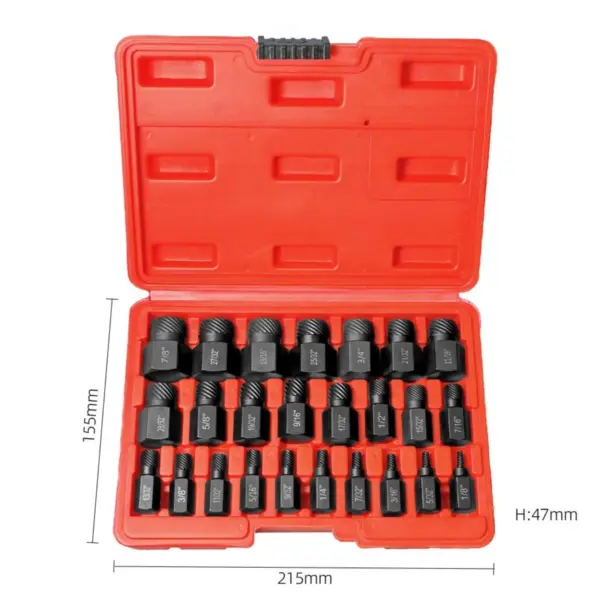 Hex Head Screw Extractor Set MultiSpline Design for Removing Broken Screws Bolts Studs and Threaded Components