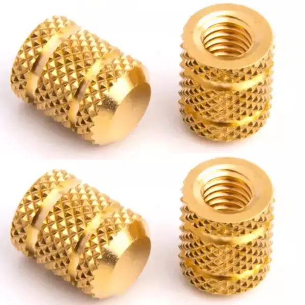 Brass Heat Set Threaded Insert Nuts M3 M4 M5 M6 | Knurled Hot Melt Embedment Nuts for 3D Printer | Injection Molding Inserts Nut