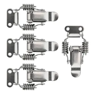 4PCS Toggle Latches Spring Loaded Clamp Clip Case Box Latch Catch Clamp Clip Hasps Suitcase Case Lock Buckle