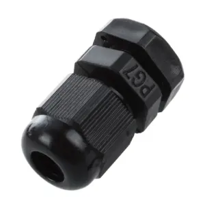 A84X-16 PCS PG7 Black Plastic Waterproof Cable Gland Connector 3-6.5Mm
