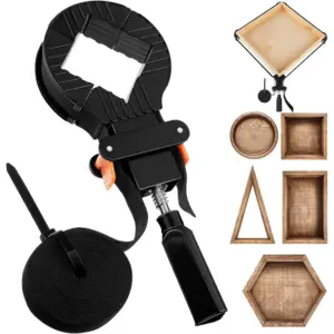 13 FT Belt Band Strap Clamps for Woodworking, Quick Release Band Clamps with 4 Corner Claws, Thick and Sturdy Belt Clamp