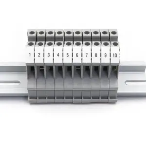 100Pcs DIN Rail Terminal Marker Strip Labels ZB , Clear Wire Identification for Series Blocks, Durable Plastic Electrical