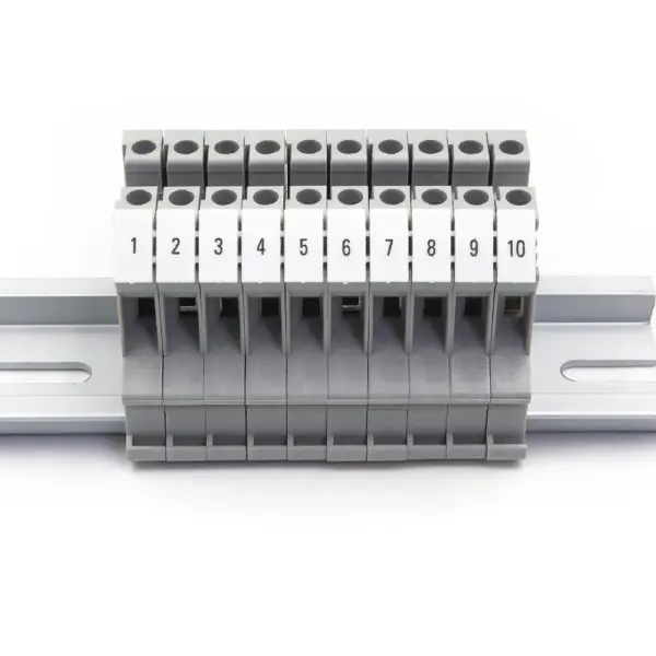 100Pcs DIN Rail Terminal Marker Strip Labels ZB , Clear Wire Identification for Series Blocks, Durable Plastic Electrical