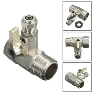 RO Feed Water Adapter 1/2" To 1/4'' With Shut-off Ball Valve Tap Tee B Home Improvement Plumbing Fixtures T-Valve