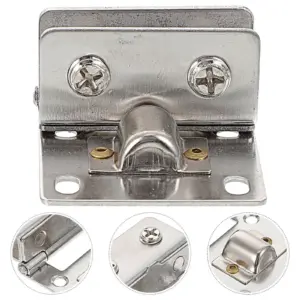 4Pcs Glass Door Hinges Stainless Steel Frameless Glass Cabinet Pivot Clamp Heavy Duty 90 Degree Gate Replacement Shower Showcase