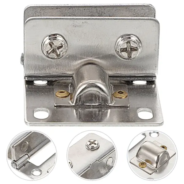 4Pcs Glass Door Hinges Stainless Steel Frameless Glass Cabinet Pivot Clamp Heavy Duty 90 Degree Gate Replacement Shower Showcase