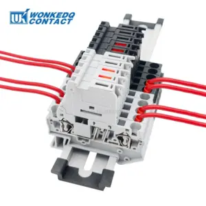 10Pcs ST 4-HESILED 5*20 mm Fuse Holder Din Rail Terminal Block 24VDC 230VAC LED Electrical Terminals Cable Connector ST4-HESI