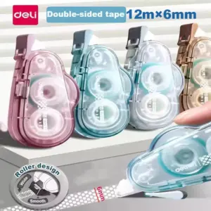 Deli 6mm*12m Double Sided Adhesive Dot Glue Tape DIY Handicrafts Scrapbooking Photo Album School Stationery Supplies Roller Tape