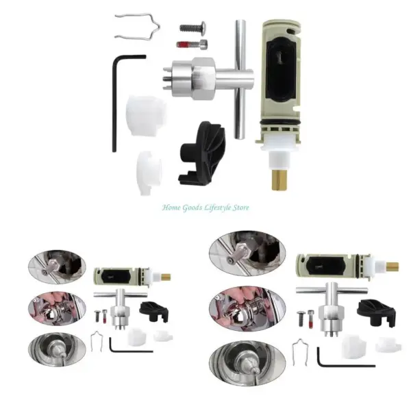 E74E Faucet Replacement Brass Cartridge Kits Shower Bath Tap Valves Cartridge Replacement Cartridge Easily to Install