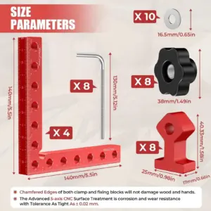 Corner Clamp for Woodworking 90 Degree Corner Clamp Aluminum Alloy Positioning Squares Right Angle for Woodworking Tools