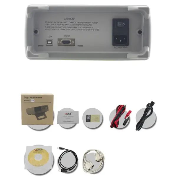 ConvenientVC8246B Desktop Digital Multimeter 4-1/2 Bit VFD Display Autoranging Digital Multimeter Bench Top Multimeter 110V-