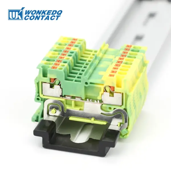 PT1.5-S-PE Push-in Ground Feed-Through Din Rail Terminal Block 1.5mm² Protective Earth Plug Wire Electrical Connector PT 1.5-PE