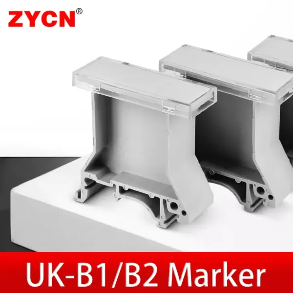 10/30Pcs B1/B2 Marker Carrier Install DIN Rail Mounting NS 35 Rail For UK PT Universal Terminal Block Strips Quick Marking Label