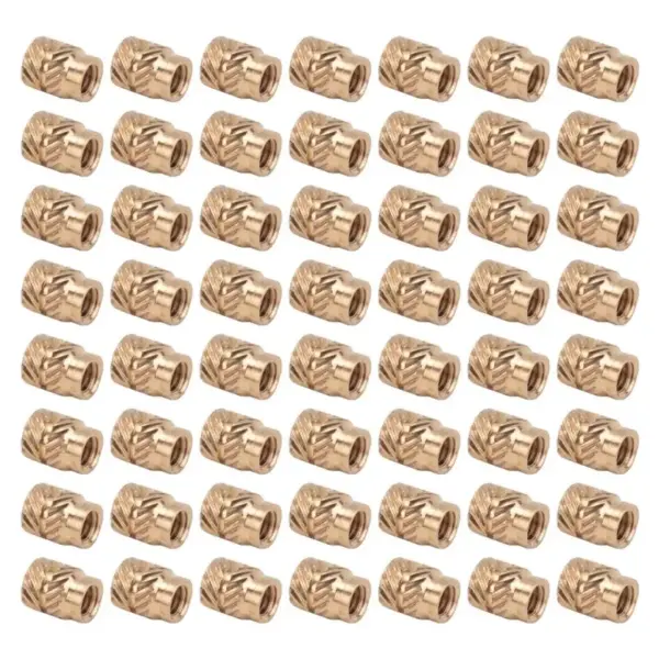 AT05-120Pcs M3X5.7-OD4.6 Thread Knurled Brass Threaded Heat Set Heat Resistant Insert Embedment Nut For 3D Printer