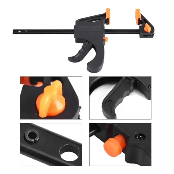 Quick Ratchet Release Bar Clamp One Handed Portable Ratchet Clamp Trigger Clamp Hard Quick Woodworking Clamp Carpentry Work