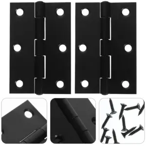 2Pcs Stainless Steel Door Hinges Heavy Duty Metal Hinges for Residential Commercial Interior Exterior Doors Small Hinge