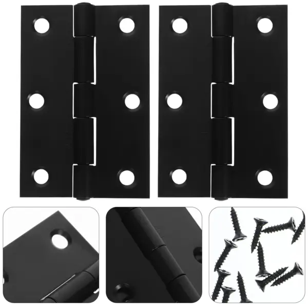 2Pcs Stainless Steel Door Hinges Heavy Duty Metal Hinges for Residential Commercial Interior Exterior Doors Small Hinge