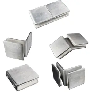1pcs 304 Stainless Steel Glass Clamp Bracket Holder Heavy Duty Clam Shelf Clip Support Shower Room Mirror L-Camp Bathroom Clip