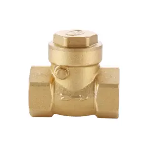 1/2" 3/4" 1" BSP Female Thread Heavy Duty Brass Swing Check Valve One Way Non-return Valve for Water Aquarium Float Valve