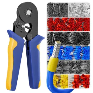 Ferrule Crimping Tool Kit Wire Ferrules Crimper with 1200PCS Ferrule AWG 23-10 Wire End Ferrule Terminals