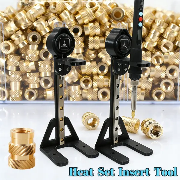 Heat Set Threaded Insert Tool M2 M3 M4 M6 Soldering Tips Brass Metric Knurled Inserts Nuts for 3D Printing Component and Plastic
