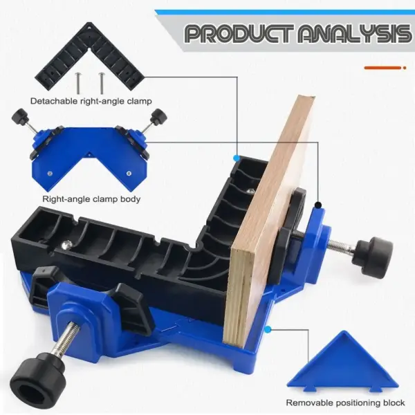 90 Degree Right-Angle Clamp Quick Release Square Clamp Corner Clamp Right Angle Securing Panels Angle Clamps Fastening Work