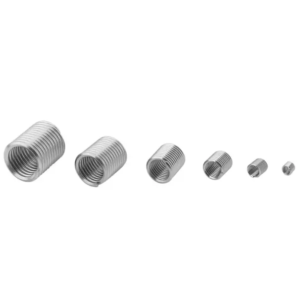 60 Pcs 304 Stainless Steel Wire Thread Inserts Metric M3-M12 Assortment Kit Threaded Inserts Kit Helicoil Thread Repair Kit