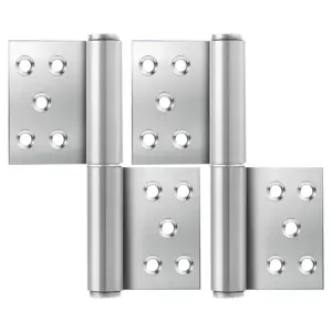 1Pair Flag Shaped Lift Off Hinges Stainless Steel Detachable Heavy Duty Door Hinges Household Door Hardware Lift Off Hinge