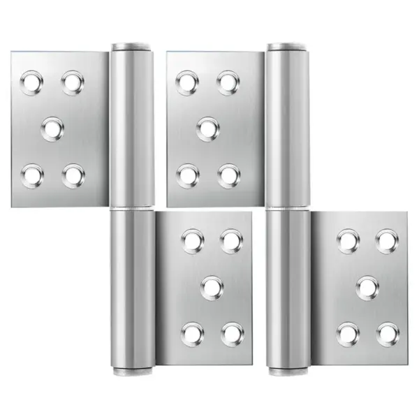 1Pair Flag Shaped Lift Off Hinges Stainless Steel Detachable Heavy Duty Door Hinges Household Door Hardware Lift Off Hinge