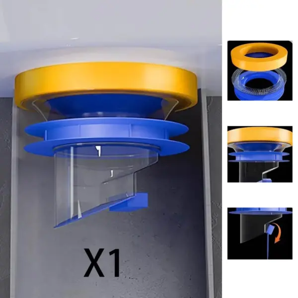 Toilet Flange and Wax Ring Bathroom Mat Set Leakproof Fixture Kit for Plumbing Repair Under Floor Toilets