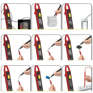 UX2 200A Clamp Meter Digital Multimeter 6000-digit LCD Display AC DC Current 0.10A to 200.0A for Workshop and On-site Use