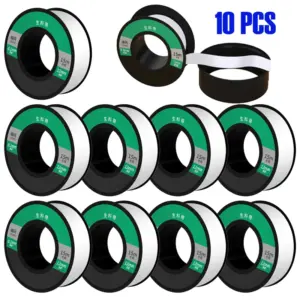 10pcs PTFE Tape for Installing Sealing Threaded Water Pipes Faucet Water Heaters to Prevent Water Leakage Waterproof Engineering