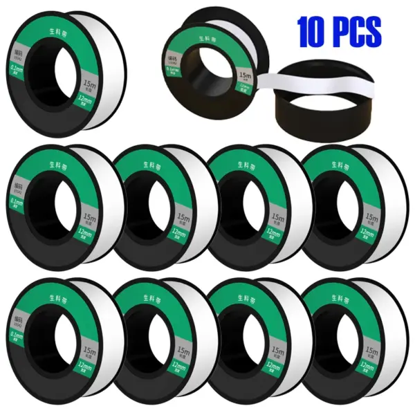 10pcs PTFE Tape for Installing Sealing Threaded Water Pipes Faucet Water Heaters to Prevent Water Leakage Waterproof Engineering