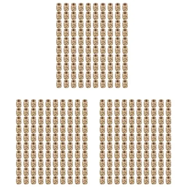 ELEG-300Pcs M3 Thread Knurled Brass Threaded Heat Set Heat Resistant Insert Embedment Nut For 3D Printer
