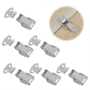 6 PCS Mini Toggle Latches Spring Loaded Clamp Clip Box Latch Catch Toggle Tension Lock Lever Clasp Closures Crate Snap Lock