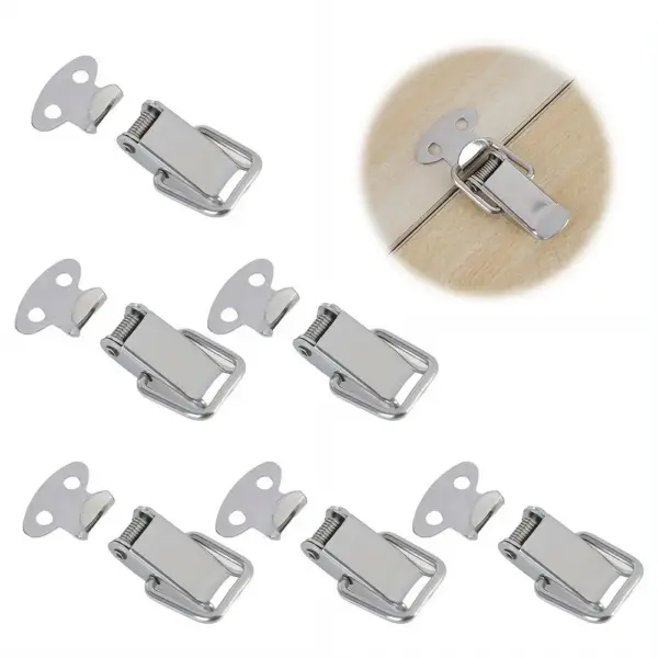 6 PCS Mini Toggle Latches Spring Loaded Clamp Clip Box Latch Catch Toggle Tension Lock Lever Clasp Closures Crate Snap Lock