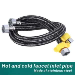 Upgraded 20/40/60/80/100/150/200cm G1/2 Inch Stainless Steel Nylon Braided Plumbing Hoses Explosion-proof Flexible Shower Hose