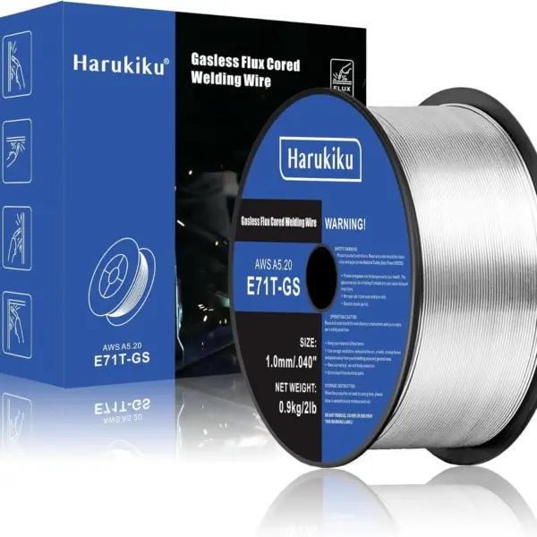 Flux Core Welding Wire, Mild Steel E71T-GS .040 Inch Low Splatter Gasless Mig, 0.9KG(2LB) Spool