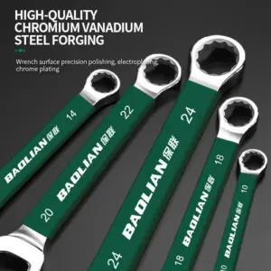BaoLian Durable Wrench 8-30mm Plum Blossoms Open Combination Wrench Two-Way Double Fast Wrench Auto Repair Tools